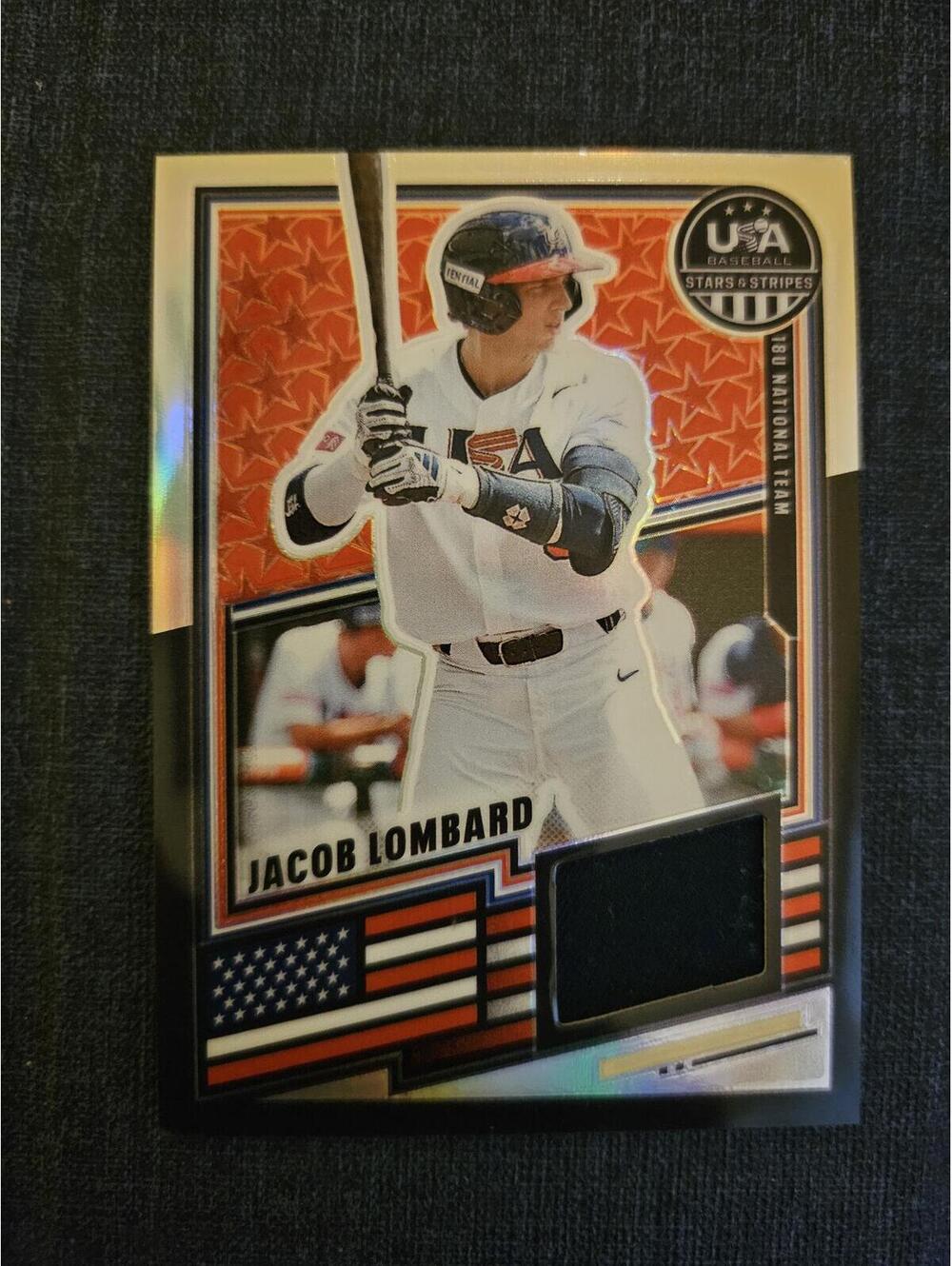 Jacob Lombard - Game Worn Prizm USA 2026 Panini Stars & Stripes #USA-JL